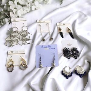 NEW Bundle of 6 Earrings Silver Turtle Gold Dangle Crystal